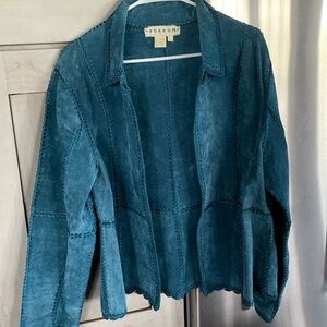 Double d ranch yoakum size large suede top/jacket